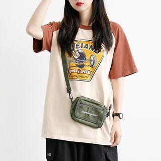 Raglan Short-sleeve Print Tee