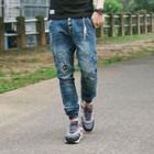 Patched Jogger Jeans