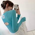 Cutout-back Skinny T-shirt