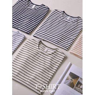 Patch-pocket Stripe T-shirt