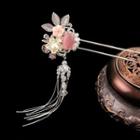 Flower Fringed Hair Stick G10 - 1 Pc - One Size