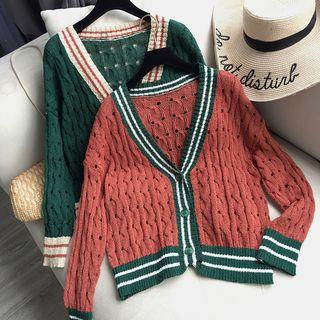 Crochet V-neck Cardigan