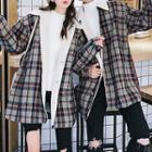Couple Matching Plaid Fleece Lined Button Jacket