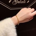 Alloy Open Bangle Gold - One Size