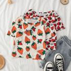 Short-sleeve Strawberry Cropped T-shirt