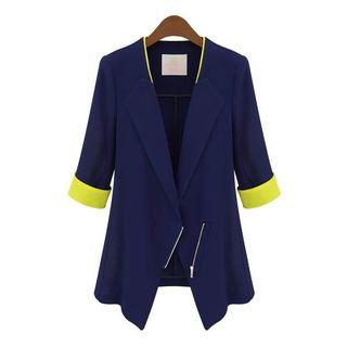 Color Block Slim-fit Blazer