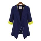 Color Block Slim-fit Blazer