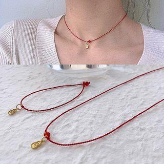 Gourd Sterling Silver Pendant String Necklace