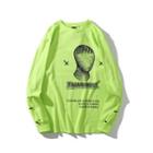 Long-sleeve Drawstring Printed T-shirt