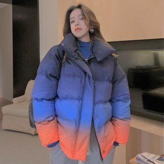 Long-sleeve Gradient Padded Coat