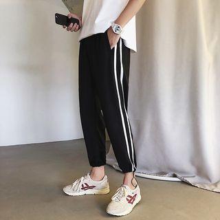 Cropped Gather-cuff Sweatpants