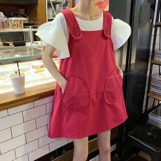 Sleeveless Front Pocket Mini A-line Dress