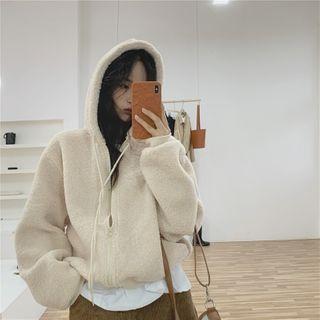 Long-sleeve Fleece Hooded Zip Jacket