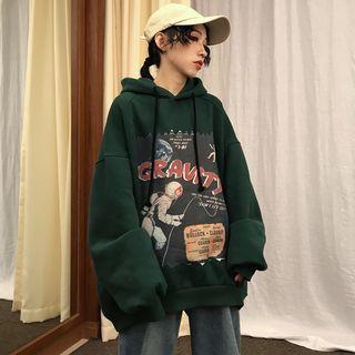 Cartoon Print Long-sleeve Hoodie