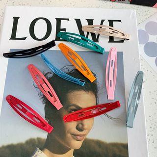 Plain Hair Clip Set Of 10 - One Size