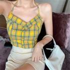 Plaid Strappy Top / Shorts