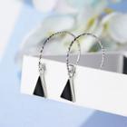 Triangle Dangle Earring Platinum Plating - One Size