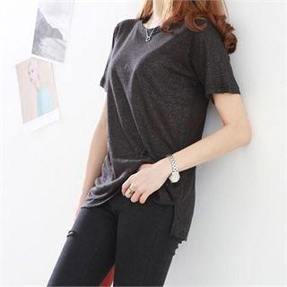 Glittered Linen Blend T-shirt