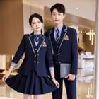 Blazer / Vest / Shirt / Pleated Mini A-line Skirt / Dress Pants