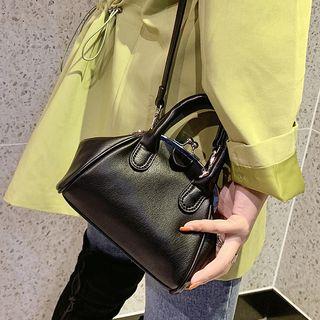 Faux Leather Crossbody Bag 992 - Black - One Size
