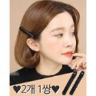 Rhinestone Slim Hair Clip Set Of 2 One Size