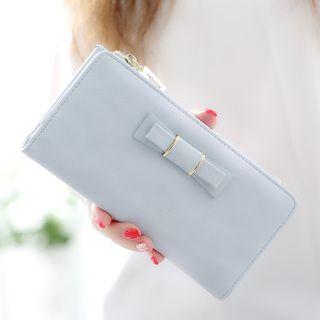 Bow Long Faux Leather Wallet