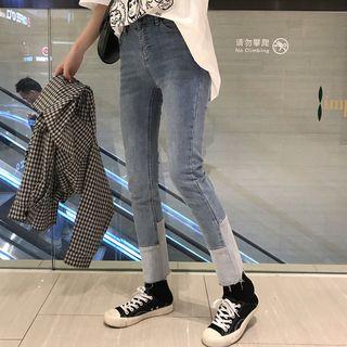 Paneled Straight-fit Jeans