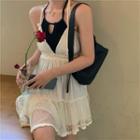 Plain Slim-fit Halter Sleeveless Top / Sleeveless Dress