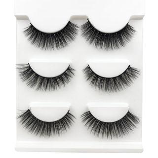 False Eyelashes (3 Pairs) #3d-x21 X21 - One Size
