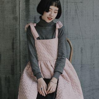 Midi Pinafore Dress Gray - One Size