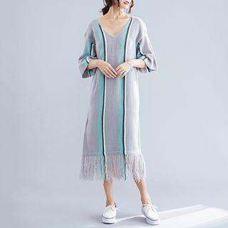 V-neck Semi Sleeve Dress
