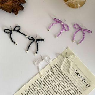 Bear Bow Stud Earring