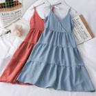 V-neck Sleeveless Dress In 8 Colors