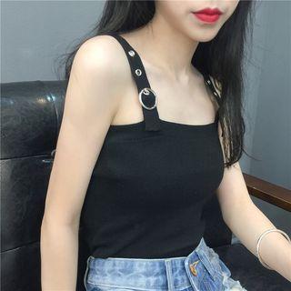 Adjustable Strap Knit Top