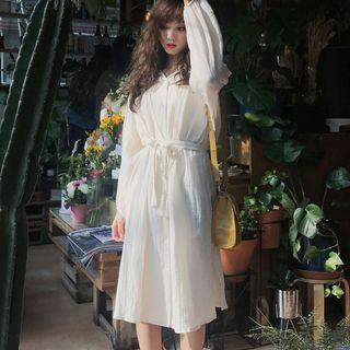 Long-sleeve Dress With Tassel