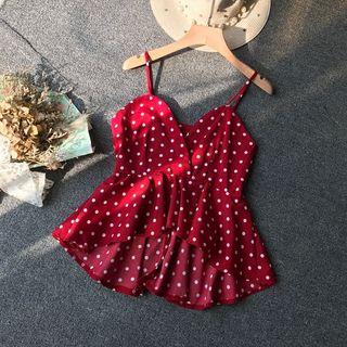 Dotted Dip-back Sleeveless Top