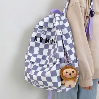 Checkerboard Lettering Backpack
