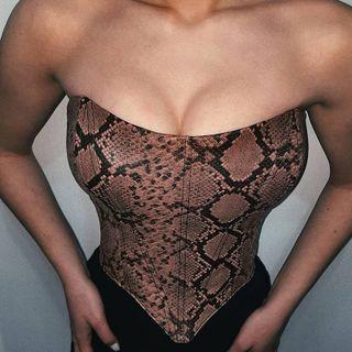 Snake Print Corset Top