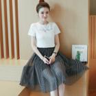 Set: Short-sleeve T-shirt + Mesh Skirt