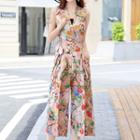 Sleeveless Printed Jumpsuit