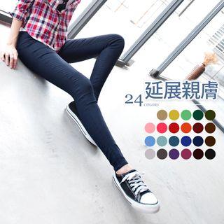 Colorful Light-brush Skinny Pants