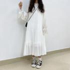 Long-sleeve A-line Dress / Slipdress / Set