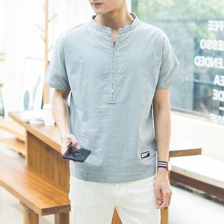 Mandarin Collar Short-sleeve T-shirt