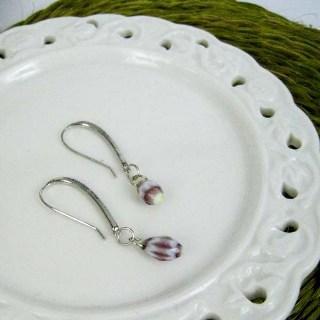 Silver Freash Earrings (purple) Silver - One Size