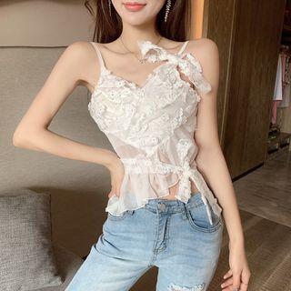 Lace Crop Top White - One Size
