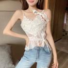 Lace Crop Top White - One Size