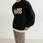 Paris Letter Applique Sweatshirt