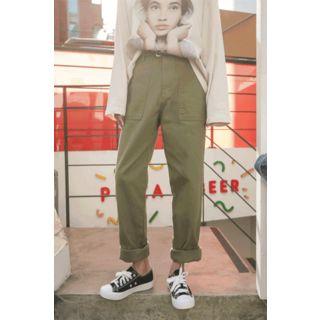 Pocket-detail Straight-cut Pants