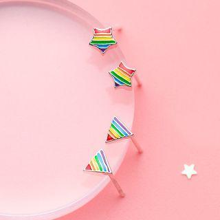 Rainbow Striped Earring