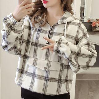 Plaid Oversize Hoodie